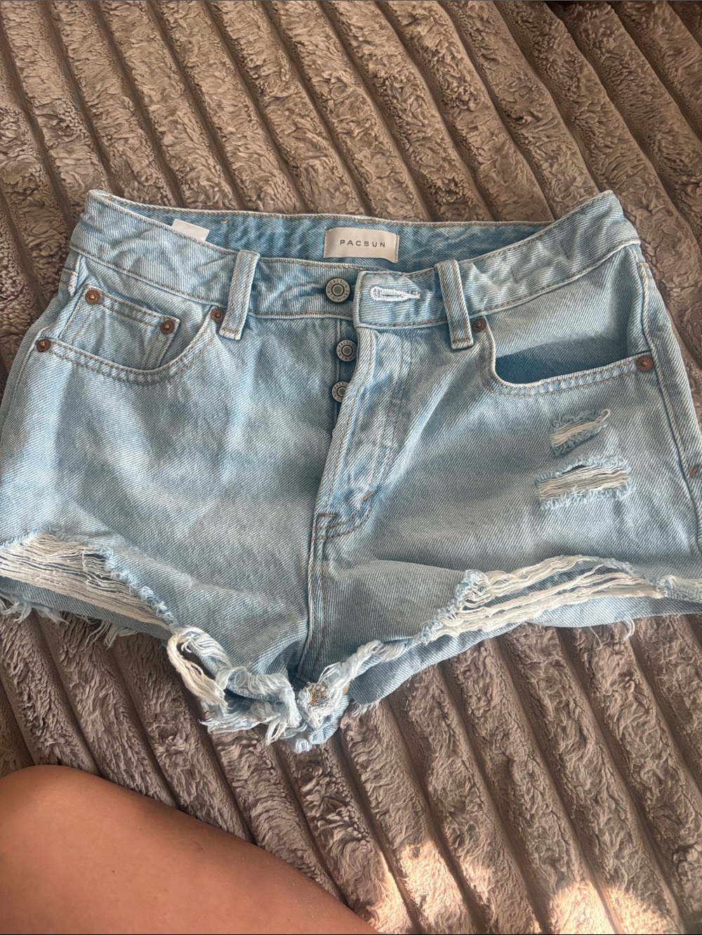Pacsun light wash denim shorts